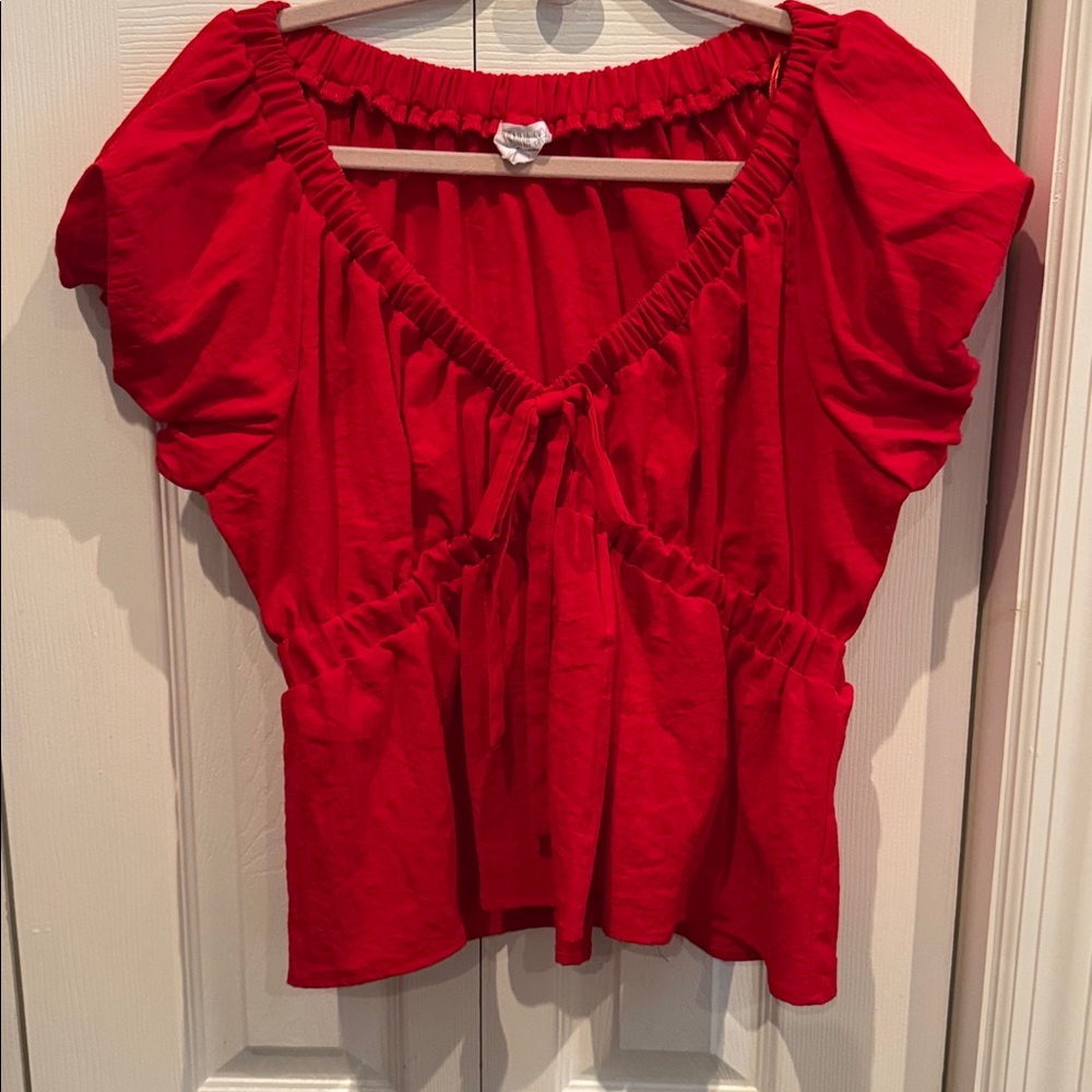 Sienna Sky Vibrant Red Blouse